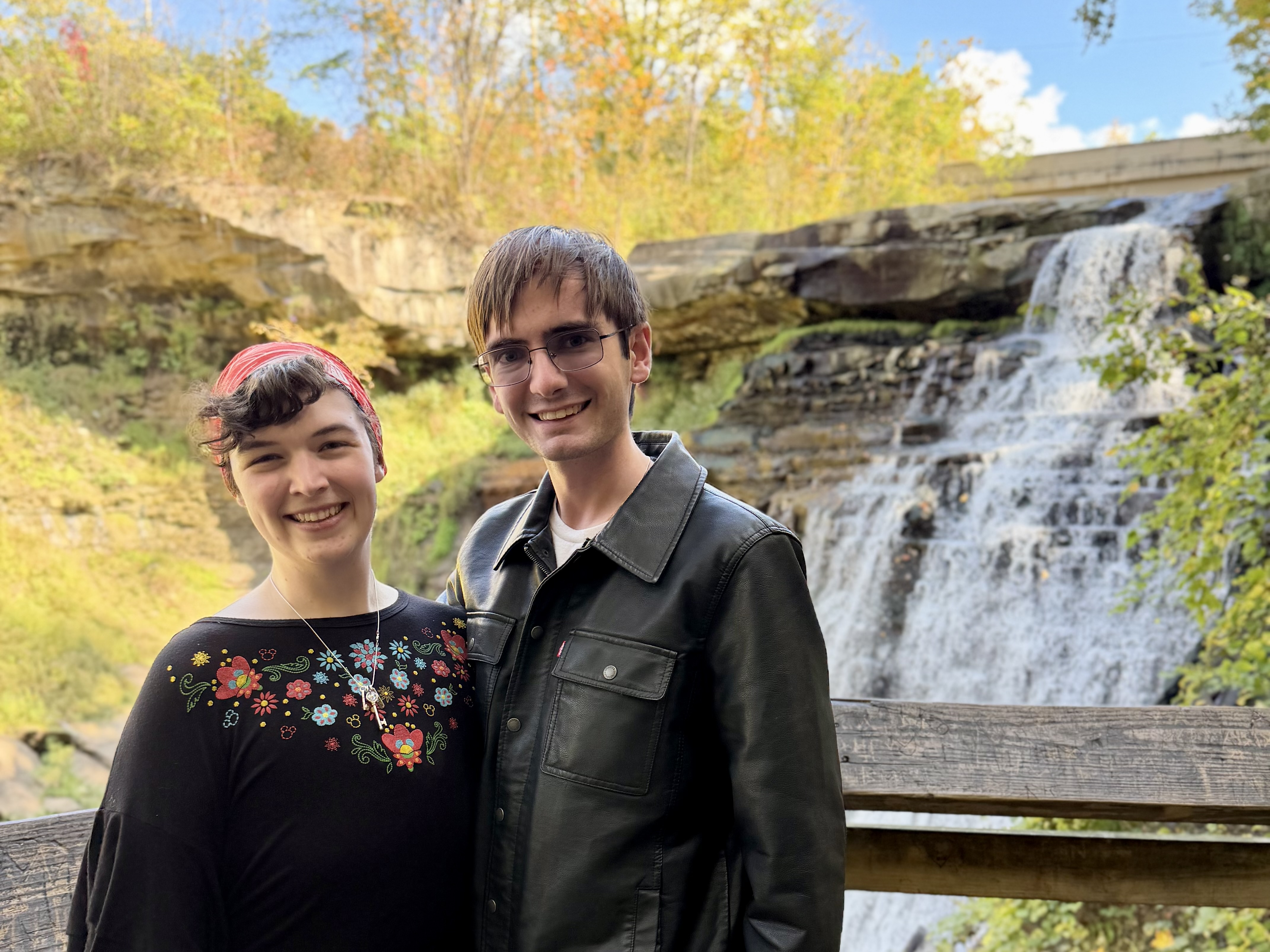 Nate and I with the falls