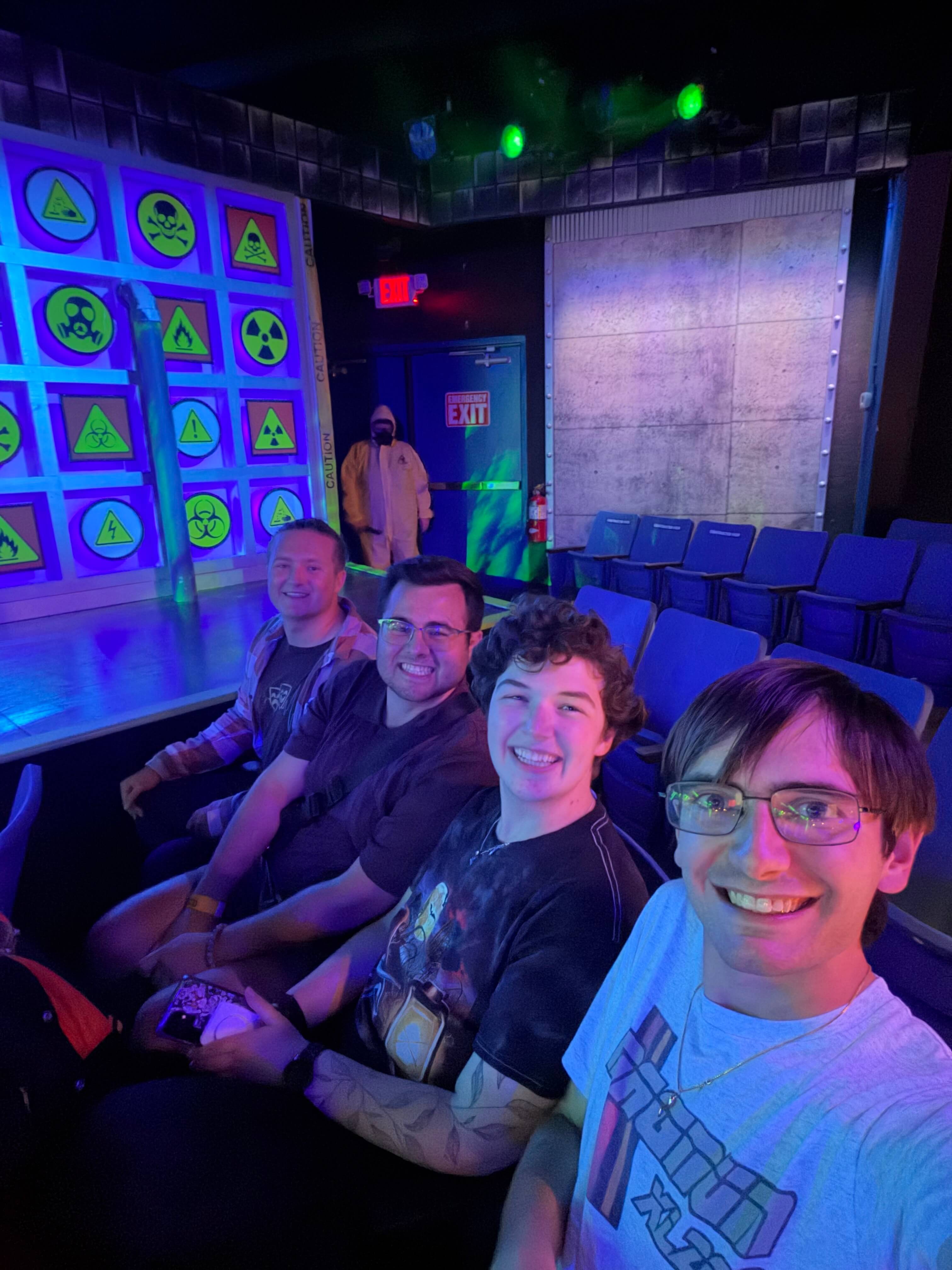 The gang goes to watch Shrieks