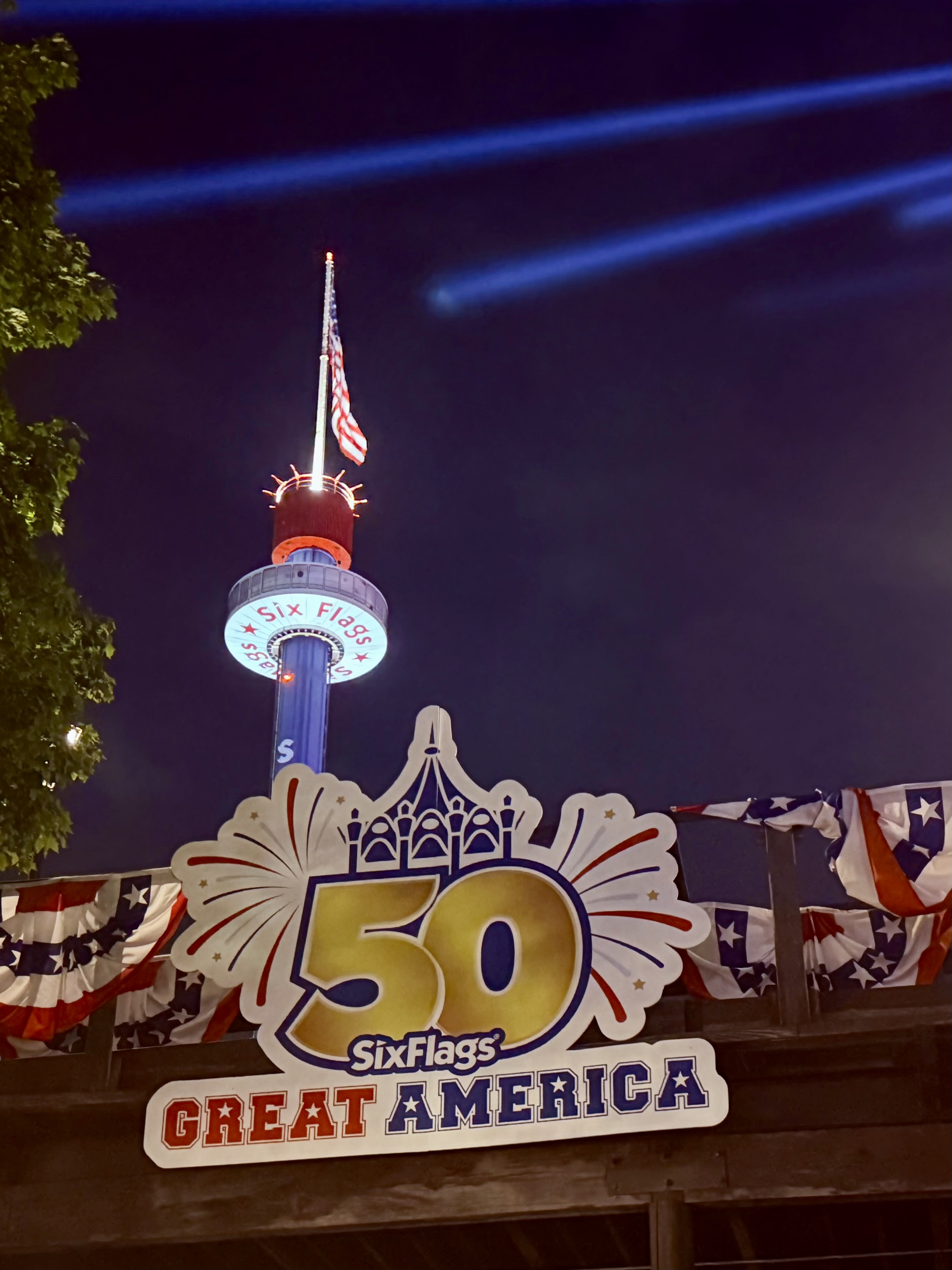 End of night light show
